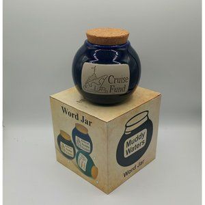 Muddy Waters Hand Crafted Word Jar (Cruise Fund)- Rustic Elegance Stoneware Jar